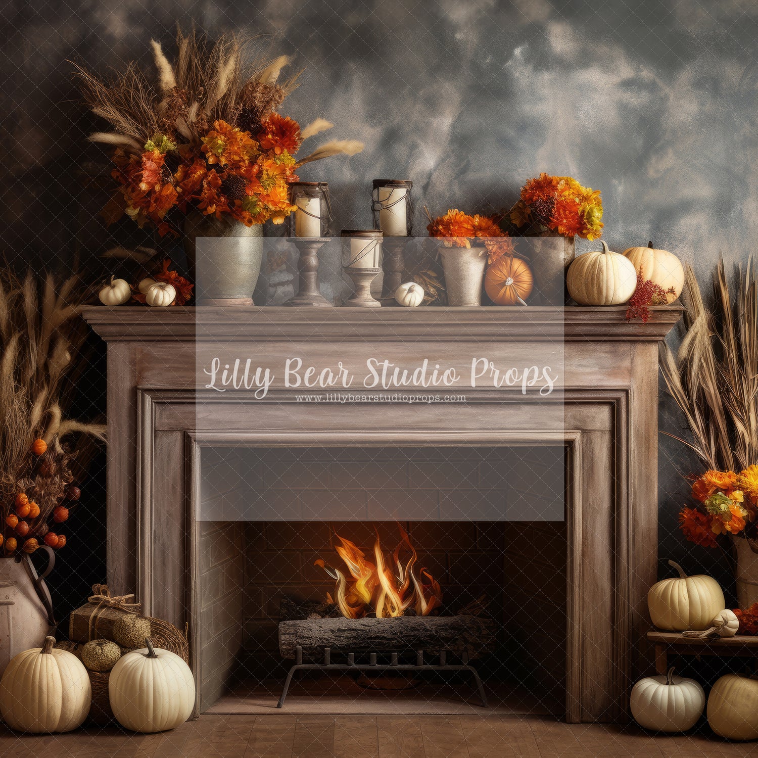 Autumn Harvest Fireplace - Sweep Option