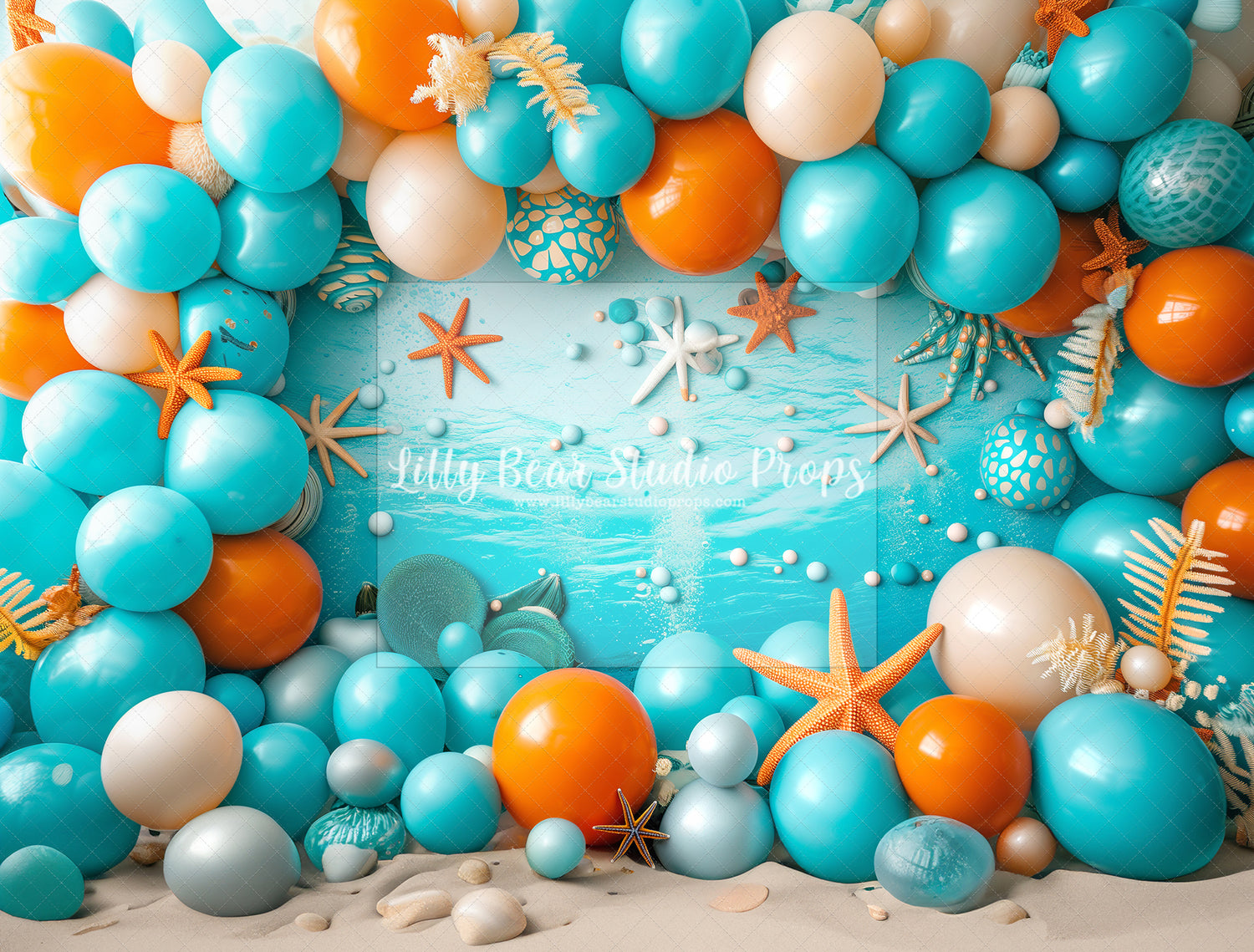 Bright Beach Balloons & Beach Sand Combo