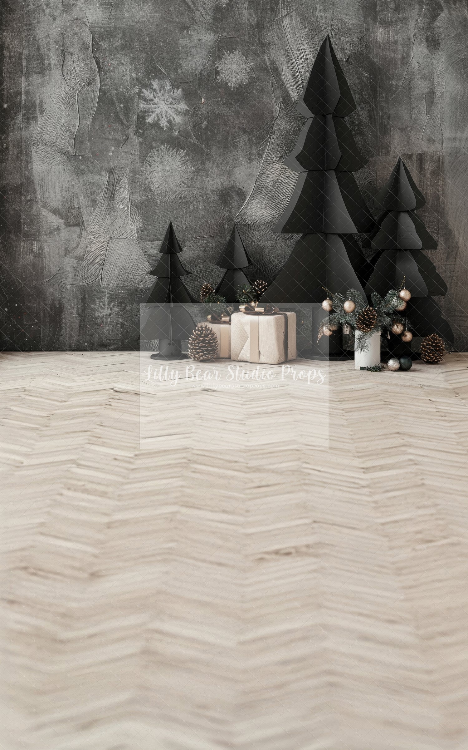 Black Christmas Paper Trees - Sweep Option