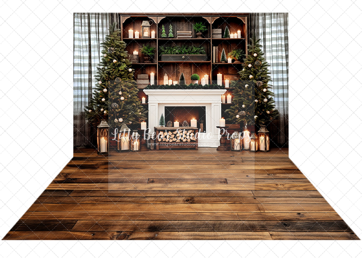 Country Christmas Hutch Combo