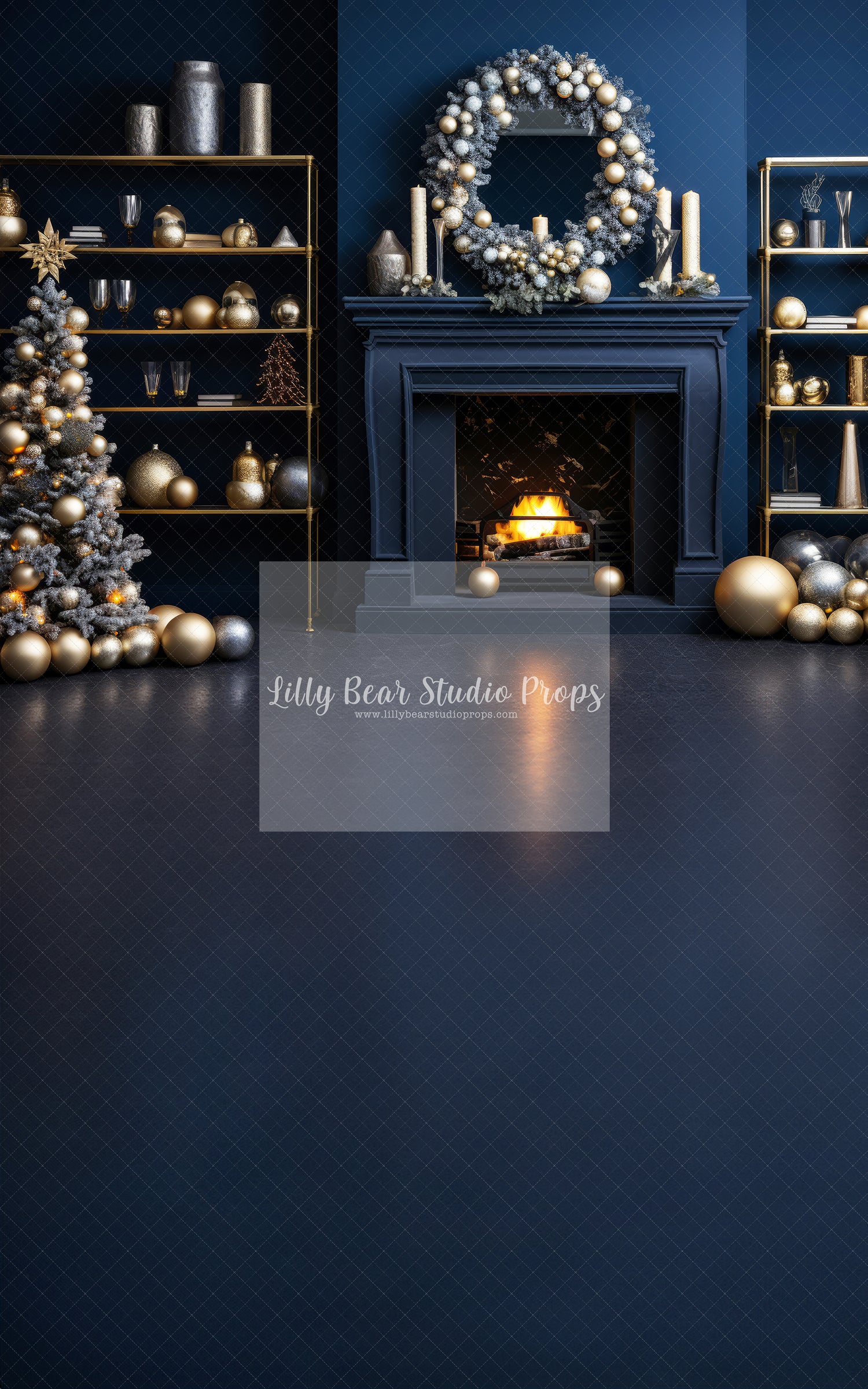 Deep Navy Christmas - Sweep Option