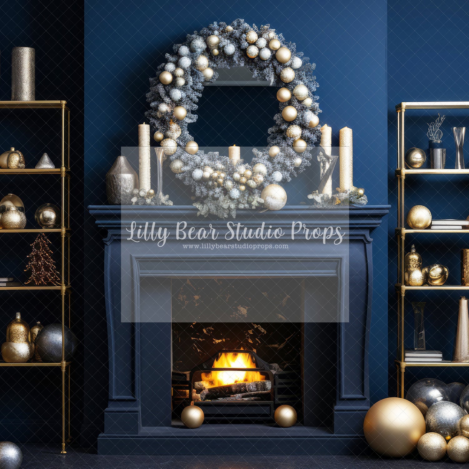 Deep Navy Christmas - Sweep Option