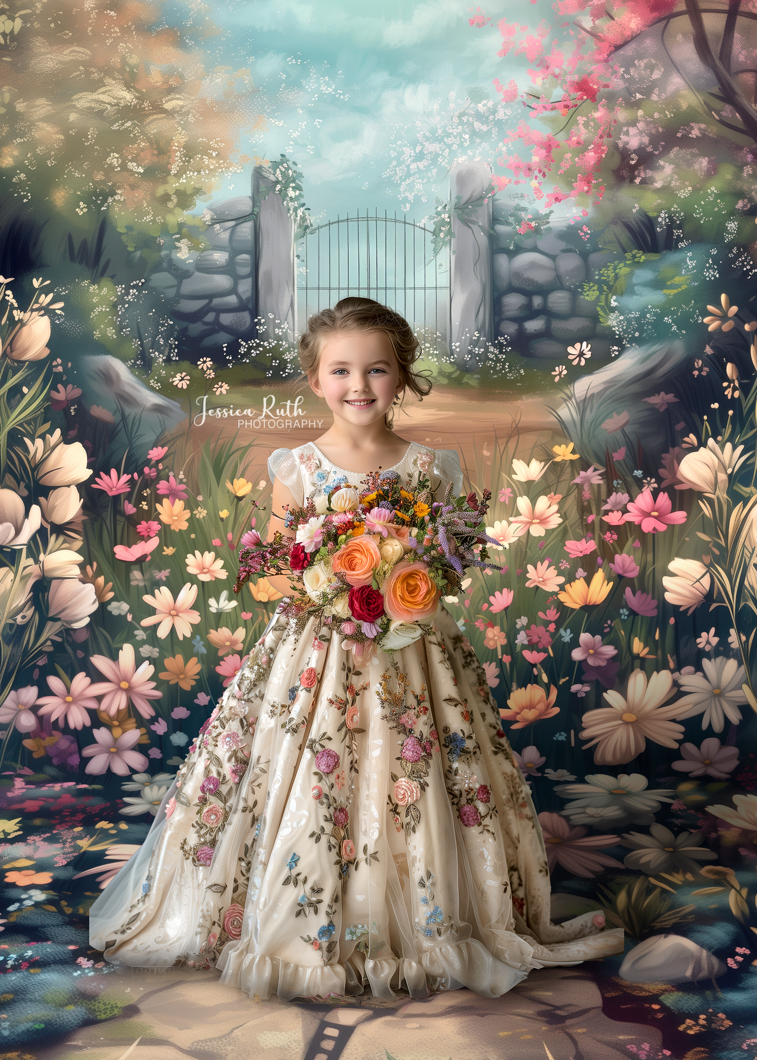 Penelope Garden Fine Art Floral - Sweep Option - Tester