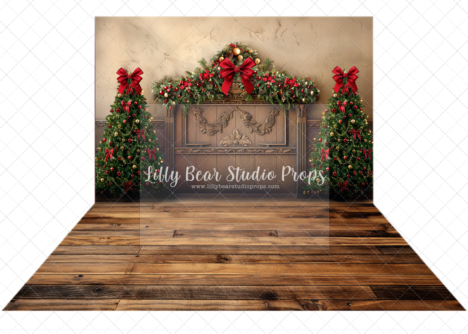 Red Bows with Lights Headboard & Damon Combo