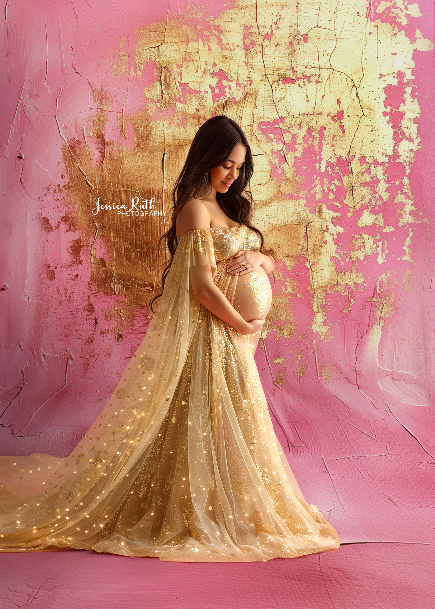 Rose Pink Luxe Gold Wall - Sweep Options - Tester