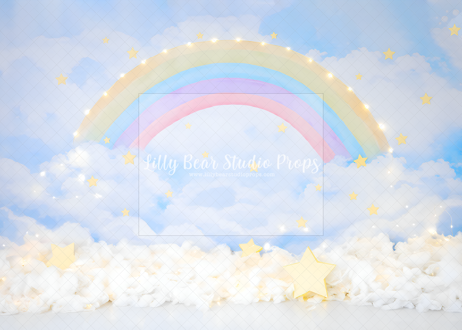Simple Rainbow in the Clouds and Stars