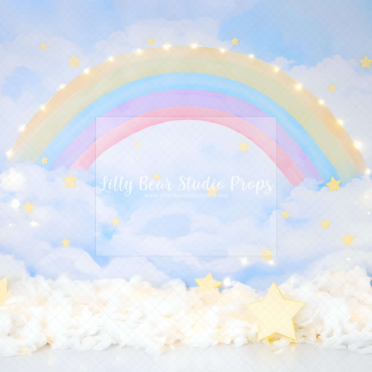 Simple Rainbow in the Clouds and Stars