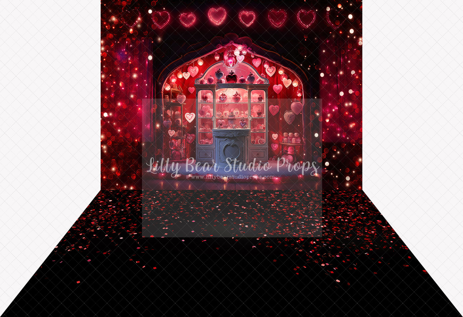 Valentine Sparkle & Red Confetti Floor COMBO