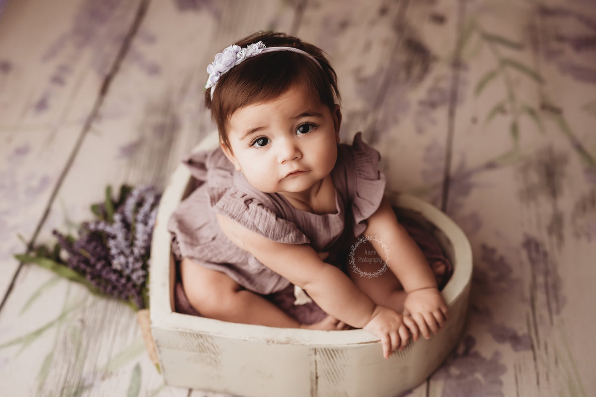 Azure Lavendar Wood Planks Floor Lilly Bear Studio Props