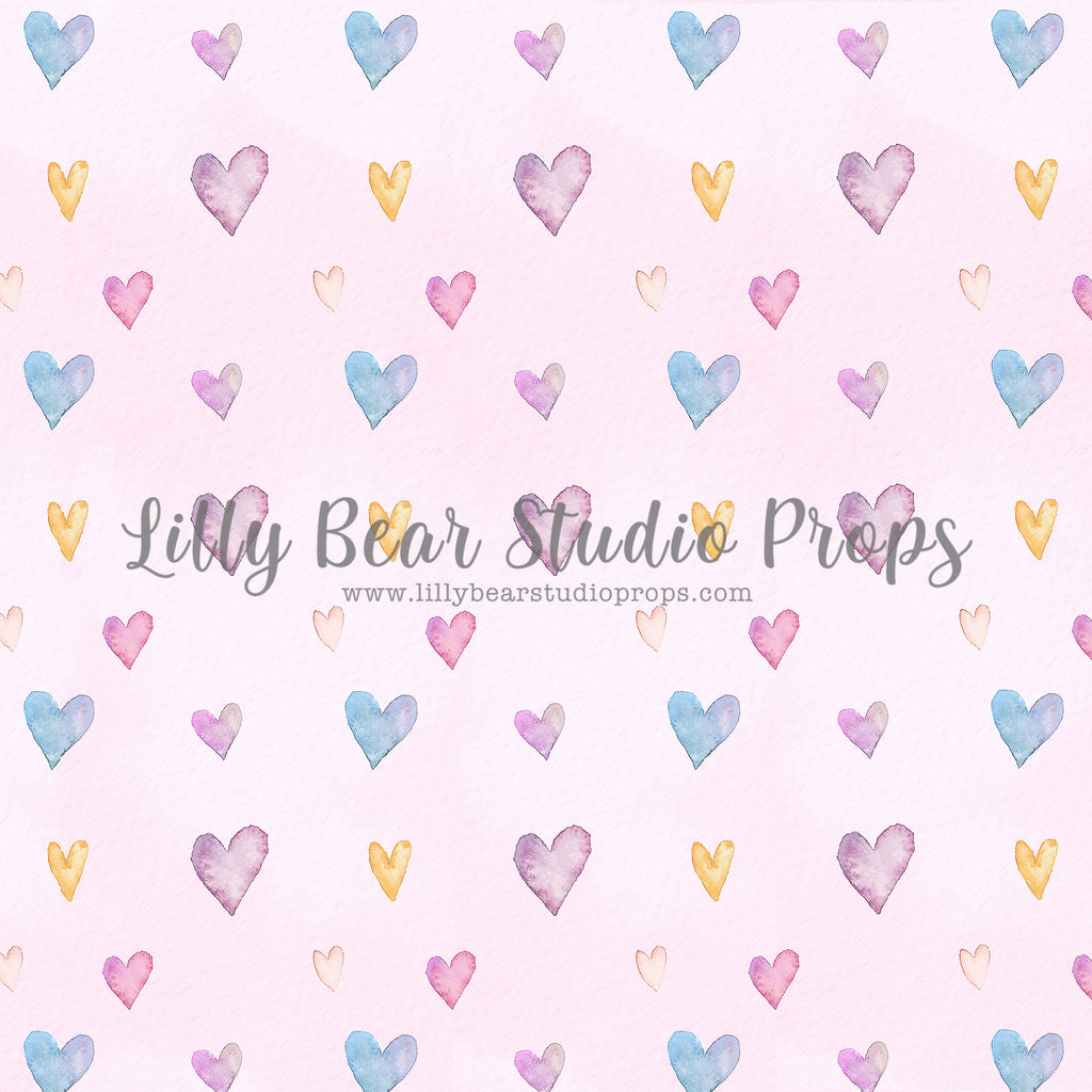 All My Heart by Lilly Bear Studio Props sold by Lilly Bear Studio Props, all my heart - blue hearts - colourful hearts