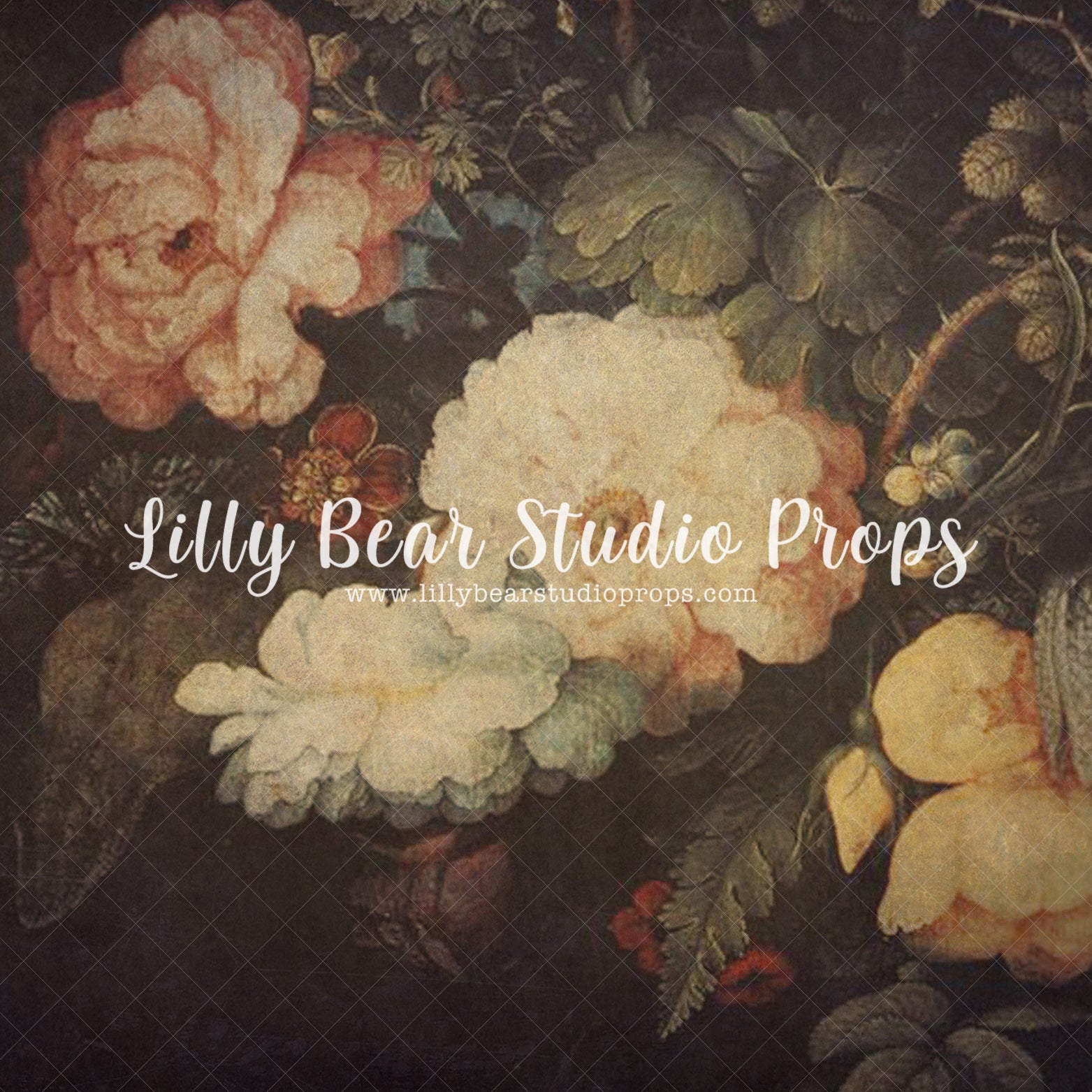 All Things Precious-Floral 30 - Lilly Bear Studio Props, art, artistic floral, FABRICS, floor, FLOORS, floral, floral painting, floral sweep, florals, flowers, painting, sweep, textured
