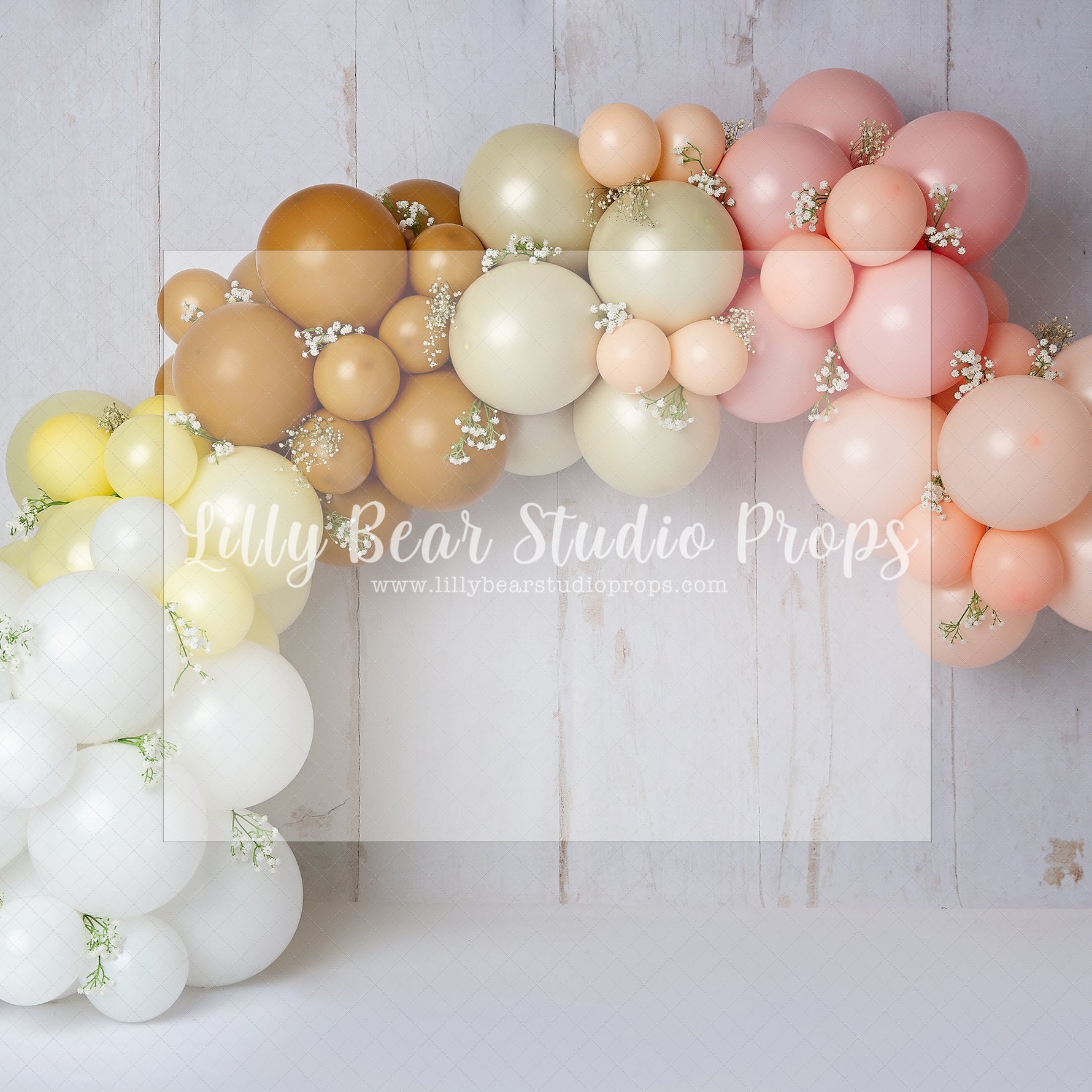 Boho Balloon Garland - Lilly Bear Studio Props, balloons, boho, boho balloon garland, boho balloons, boho chic, boho spring, cake smash, floral boho