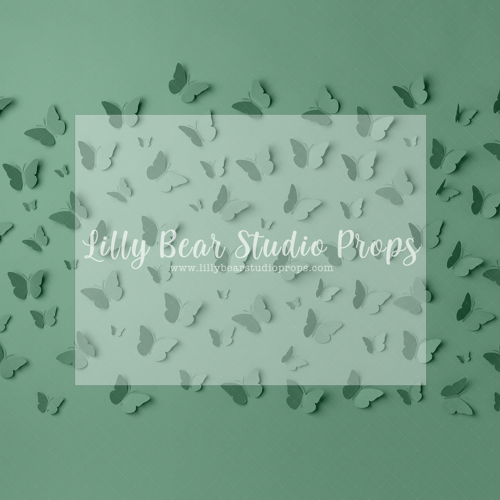 Butterfly Mint - Lilly Bear Studio Props, butter flies, butterflies, Fabric, FABRICS, paper butterflies, Wrinkle Free Fabric