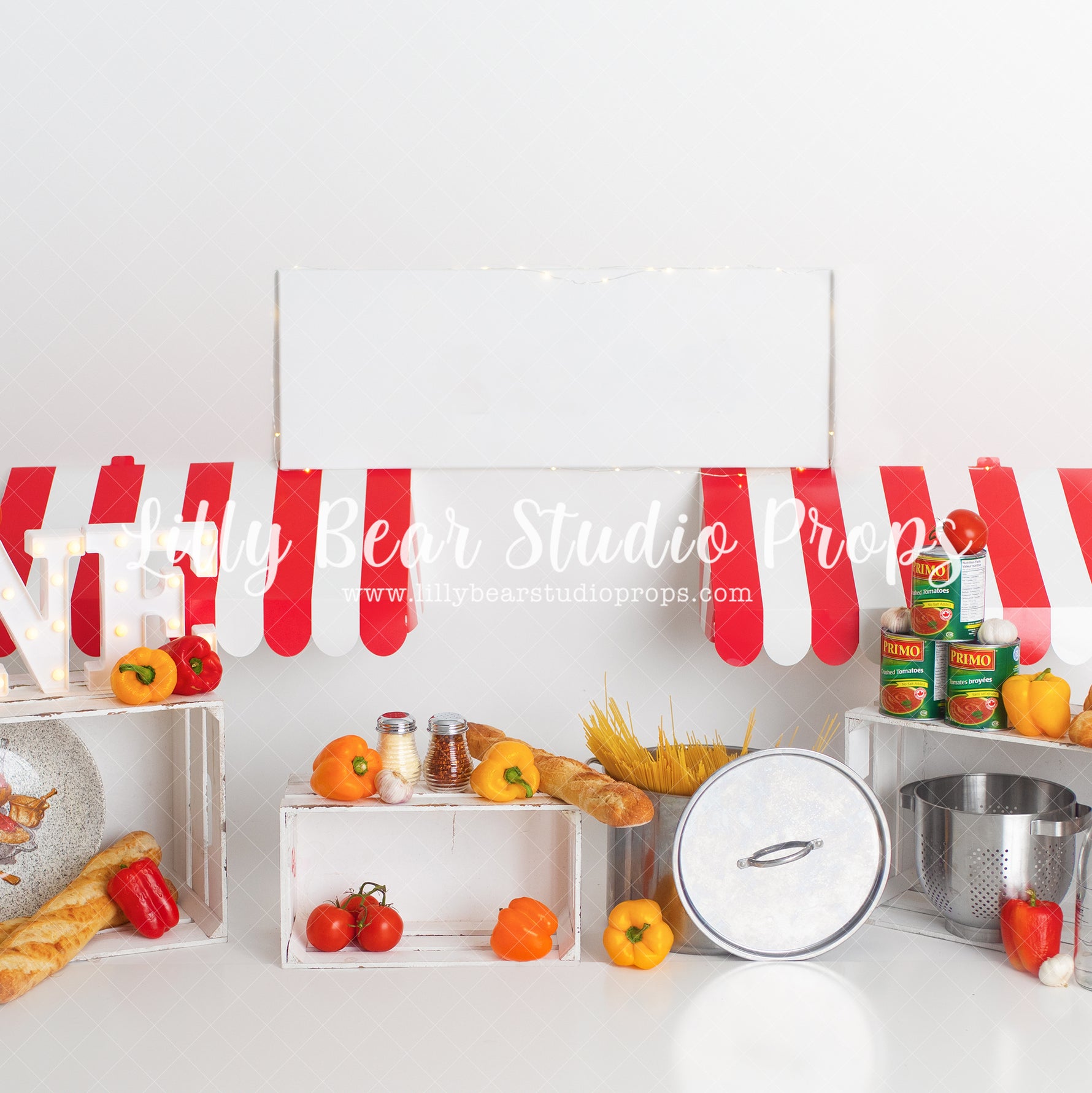 Chef's Plate - Lilly Bear Studio Props, bread, bread basket, chef, chef bread, chef cook, chef pasta, chef restaurant, chefs plate, cook, cooking, Fabric, pans, pasta, pasta sauce, peppers, plates, pots, restaurant, Wrinkle Free Fabric