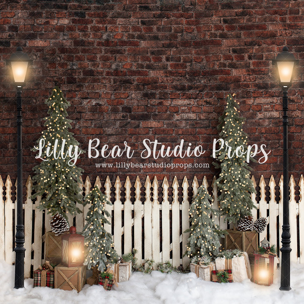 Christmas Stroll by Lilly Bear Studio Props sold by Lilly Bear Studio Props, christmas - Fabric - holiday - Wrinkle Fre
