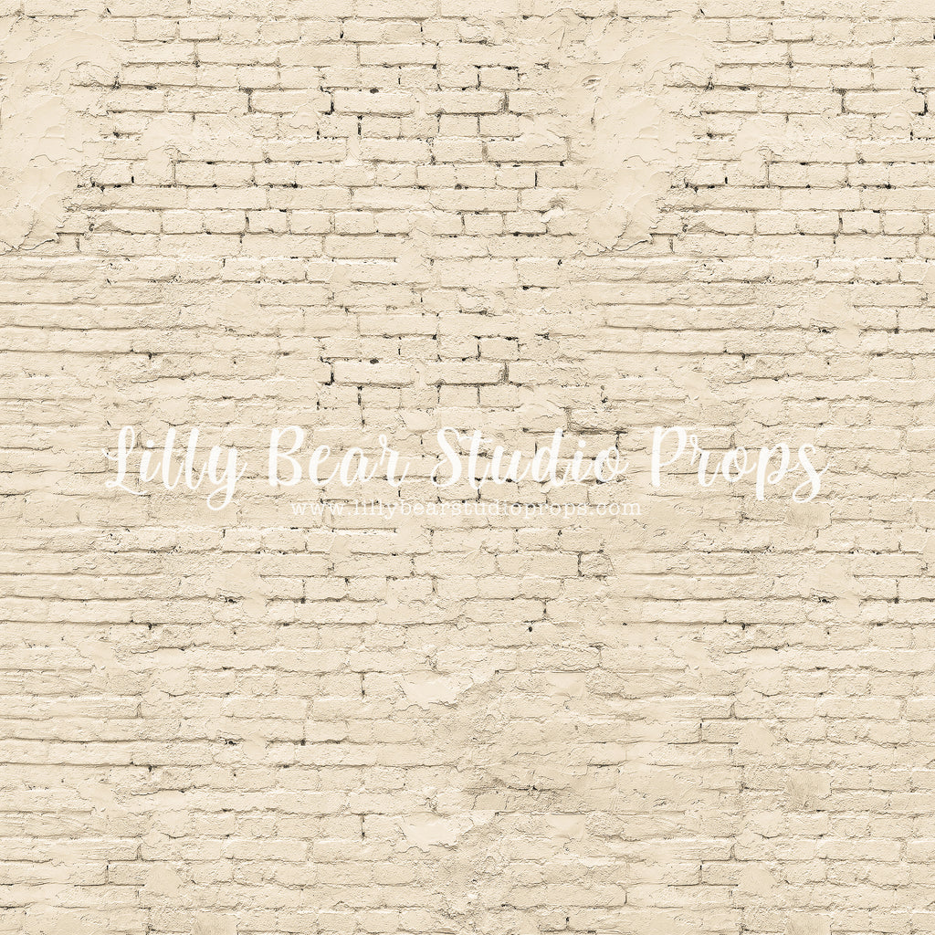 Clifton Brick by Lilly Bear Studio Props sold by Lilly Bear Studio Props, backdrop - beige brick - cream - cream brick