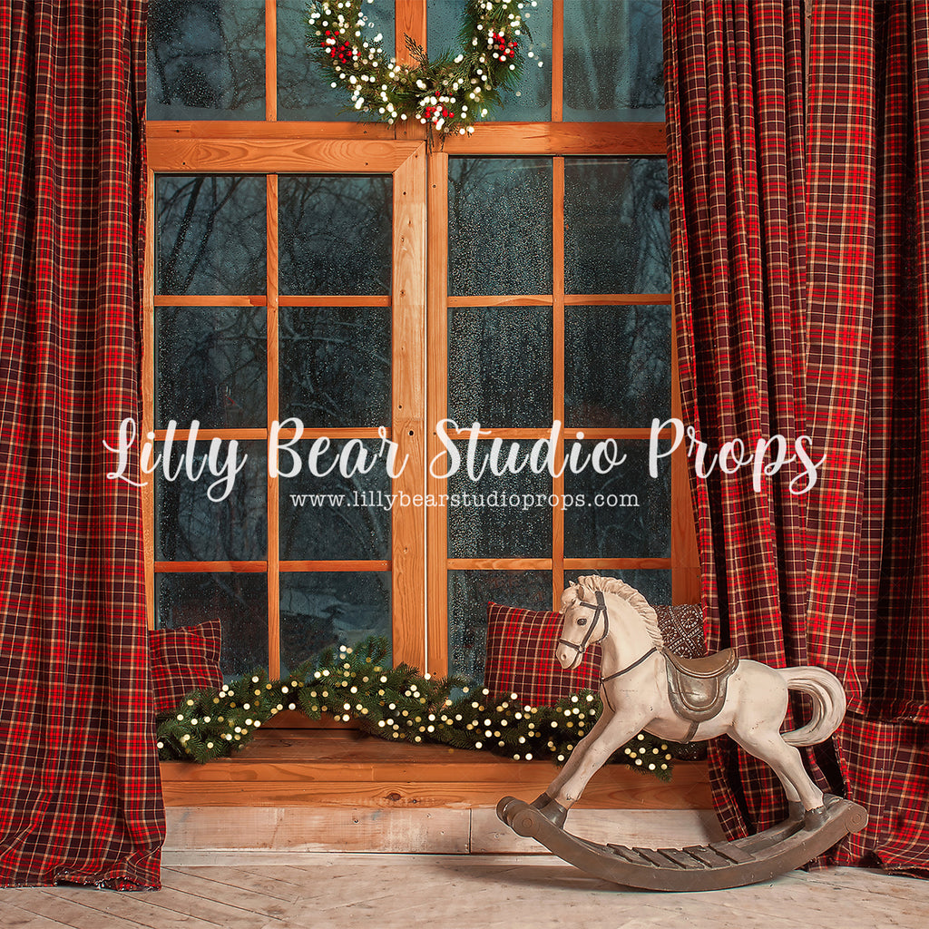 Cottage Holiday by Lilly Bear Studio Props sold by Lilly Bear Studio Props, christmas - Fabric - holiday - Wrinkle Free
