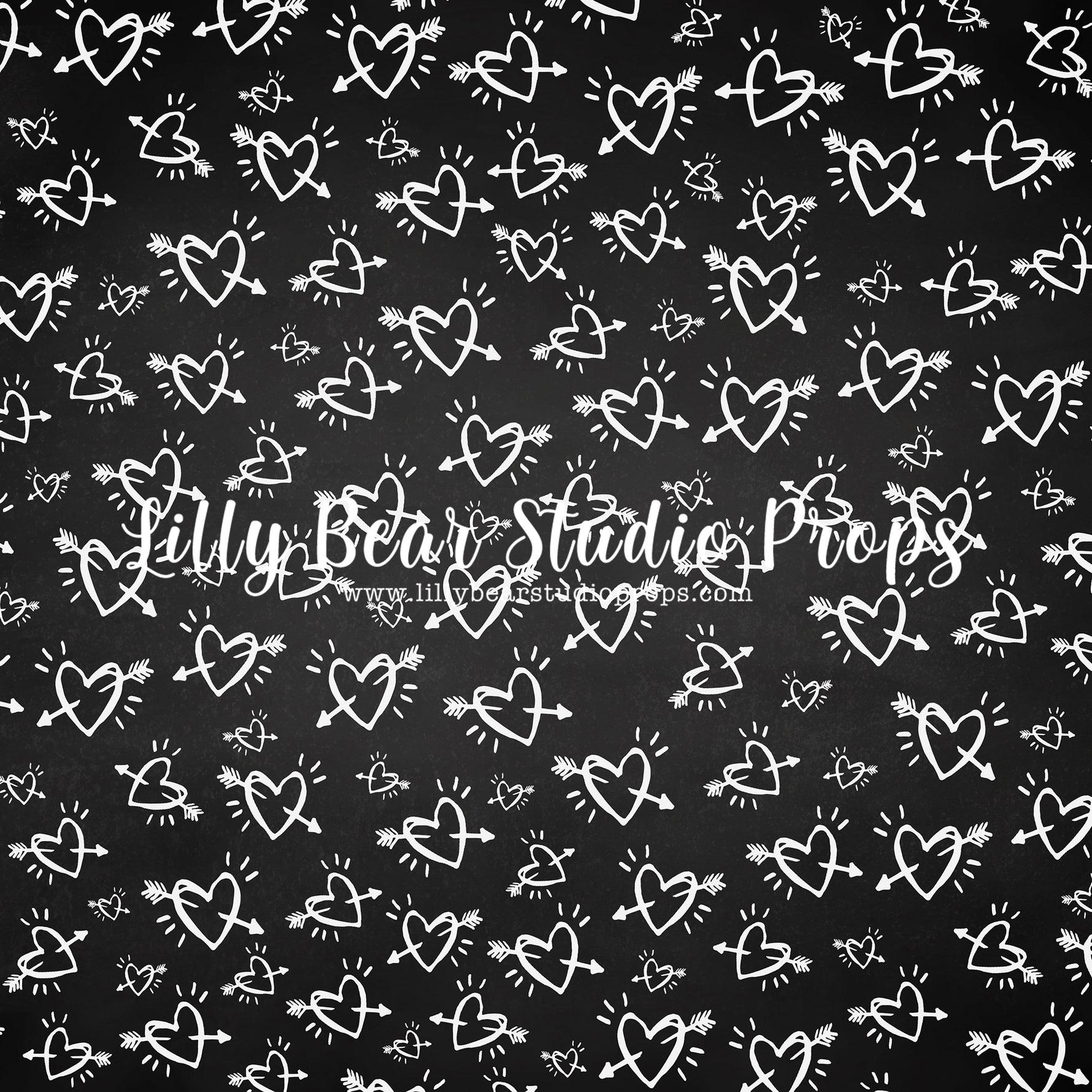 Cupid Black by EllaBean sold by Lilly Bear Studio Props, all my heart - arrow - arrow heart - black and white - blue he