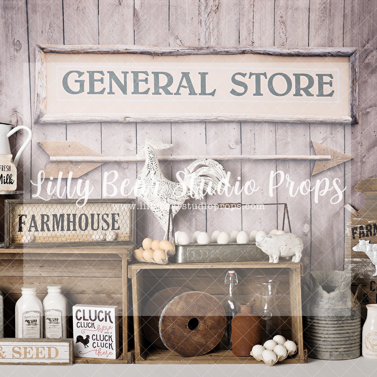 Fresh Milk - Lilly Bear Studio Props, animal farm, FABRICS, farm, flower garden, general store, spring, spring garden