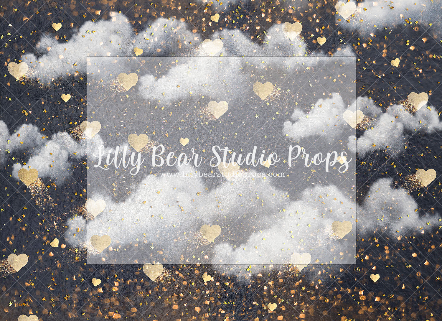 All That Glitters - Lilly Bear Studio Props, boy, clouds, clouds and stars, FABRICS, girl, gold hearts, heart, hearts, love, red balloons, sky clouds, stars clouds, valentine, valentine's day, valentines, vday, white clouds