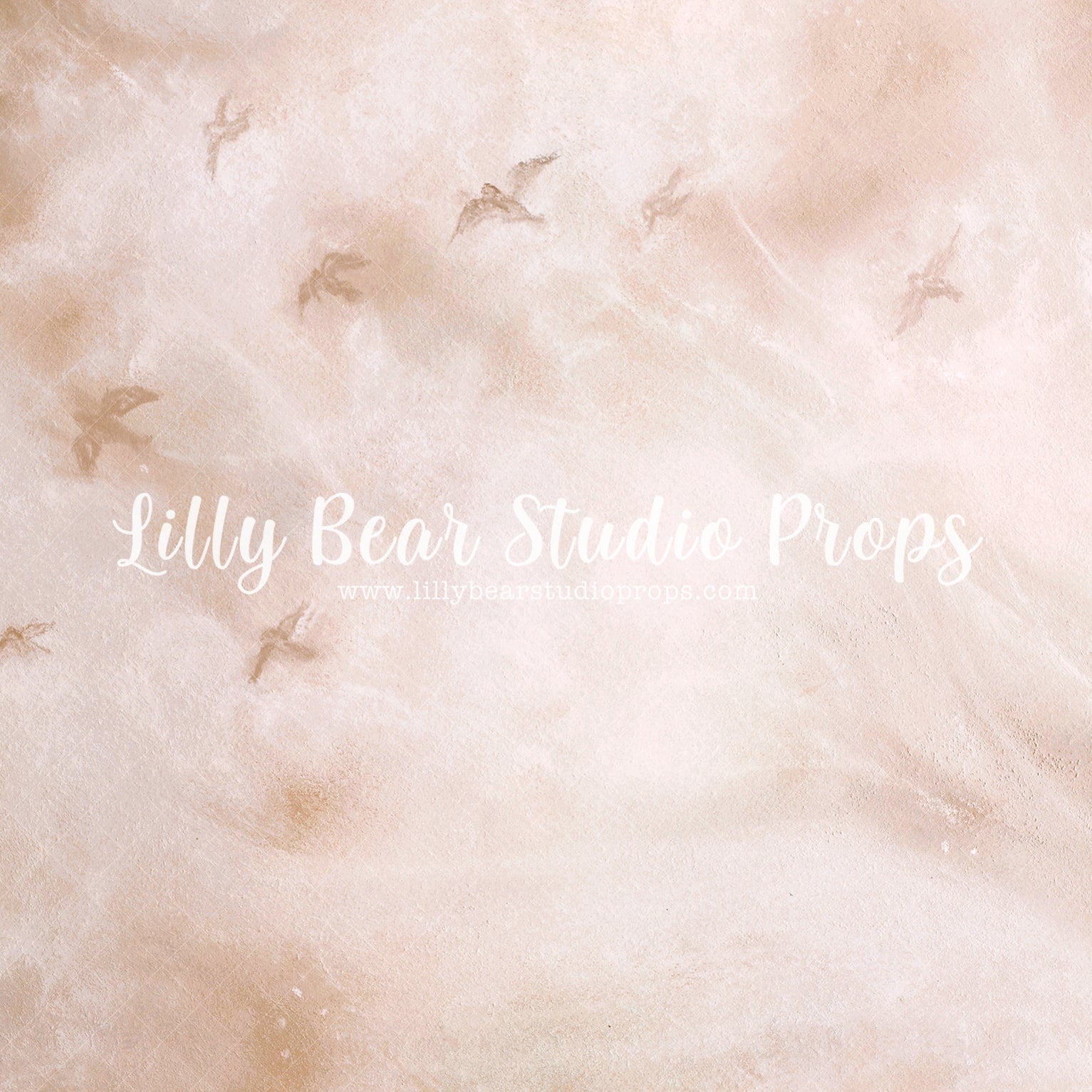 Flight - Lilly Bear Studio Props, beige, bird, birds, birds flying, cream, cream floral, cream texture, FABRICS, fly, fly away, hand painted, painted, sky, sorrowing, textured
