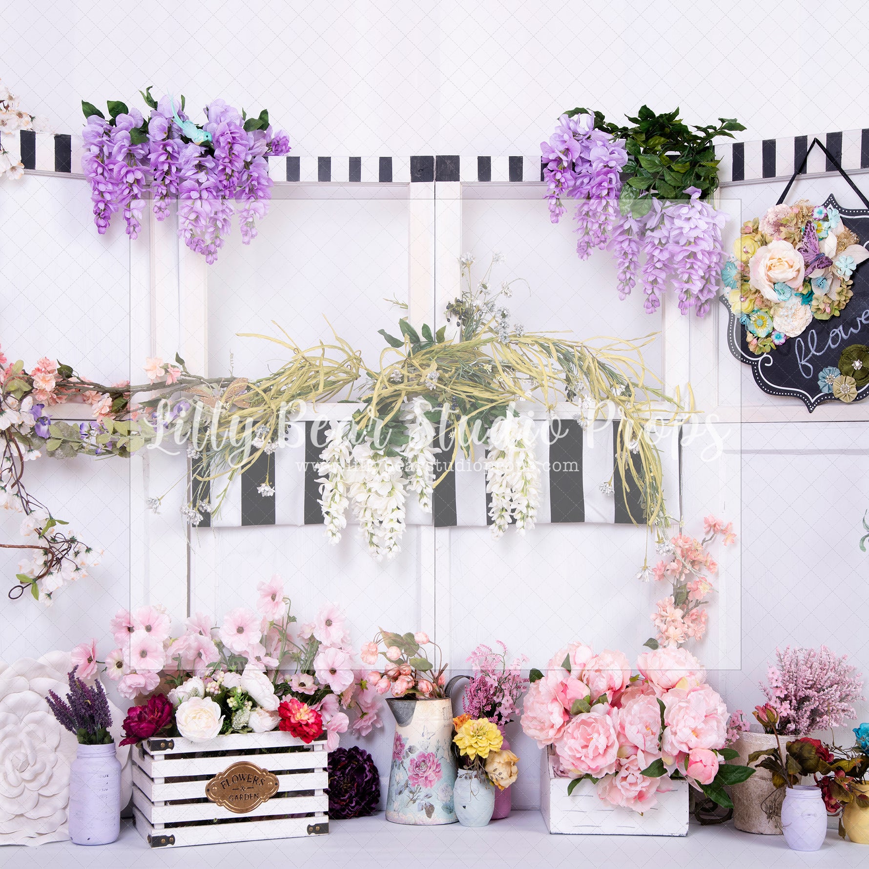 Florista - Lilly Bear Studio Props, boho spring, bunnies, bunny, carrots, easter, easter backdrop, easter basket, easter bunny, easter egg, easter eggs, easter garden, easter mini, easter wreath, FABRICS, flower barn doors, flower garden, flower window, flowers, happy easter, spring, spring garden