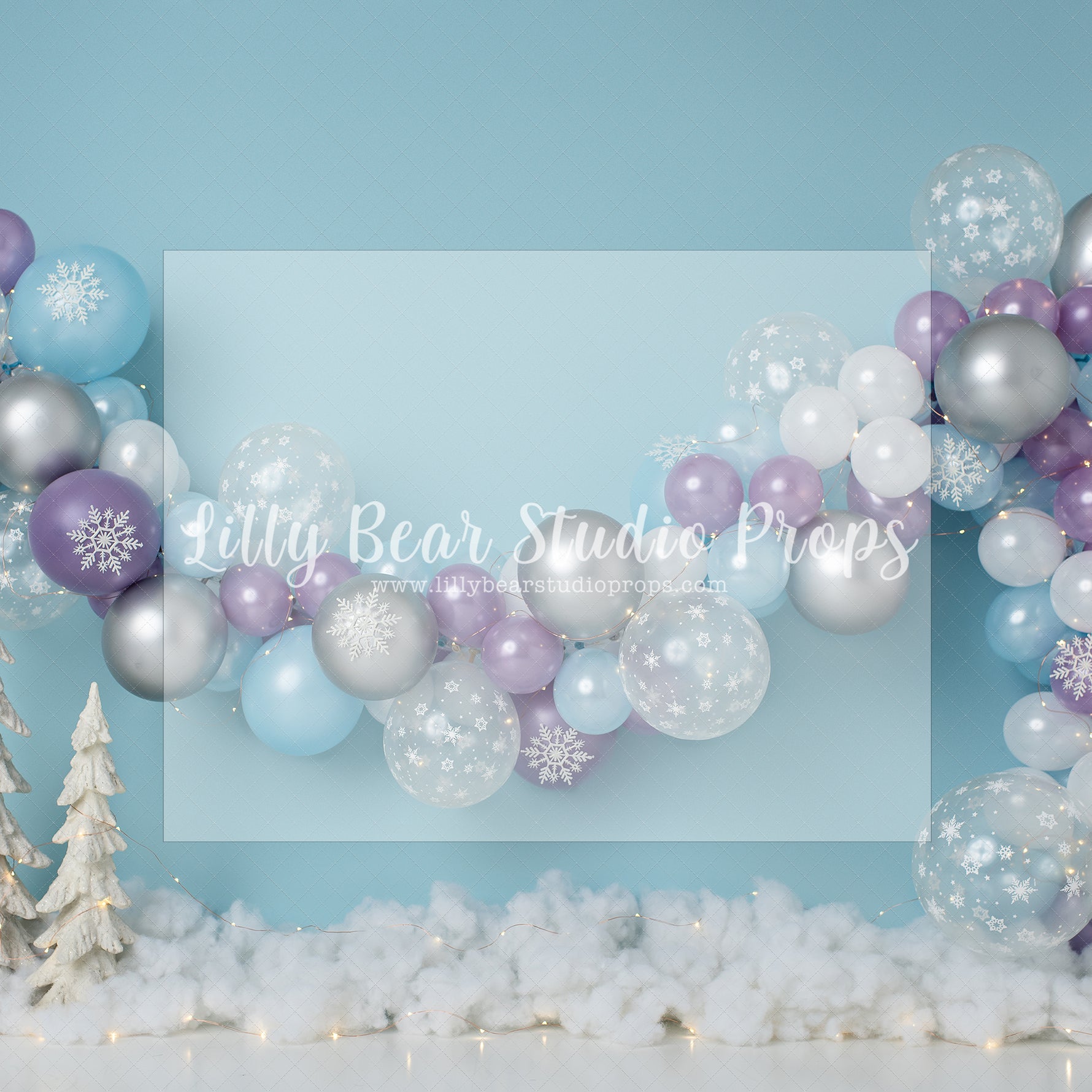 Frozen Snowflakes by E Newton - Lilly Bear Studio Props, frozen, purple blue silver, snow, snow pine tree forest, snow princess, snow white, snoweflakes, snowflakes, snowy, winter, winter garland, winter one-derland, winter snow, winter-onderland