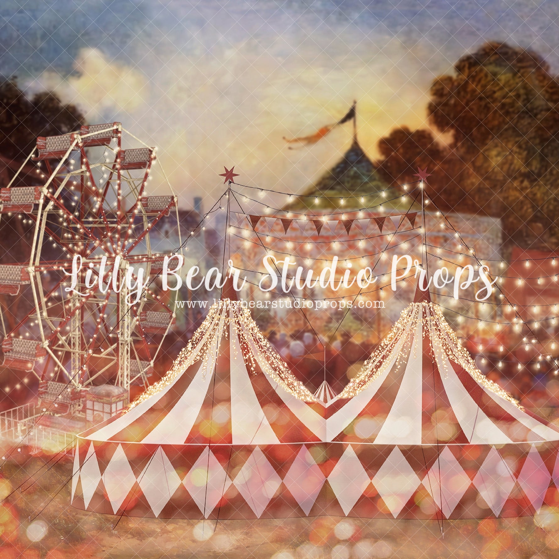 Fun Fair - Lilly Bear Studio Props, circus, circus elephant, circus fair, circus fun, circus horse, circus ride, circus tent, FABRICS, fair, fair ground, fairground, ferris wheel, lets go to the circus, lights, magic circus, rides