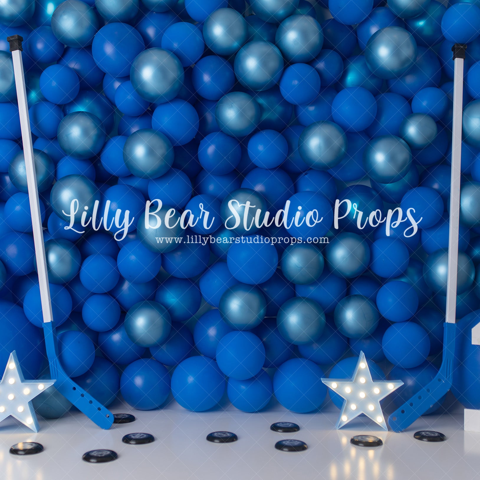Hockey blues - Lilly Bear Studio Props, balloon, balloon arch, balloon garland, balloon party, balloon wall, balloons, birthday, blue, blue and white, blue balloon garland, blue balloon wall, blues, boy, boy birthday, boy sports, boy theme, boys, cake smash, confetti balloons, first birthday, hockey, hockey puck, hockey sport, hockey star, hockey stick, leaf hockey, maple leaf, maple leafs, one year, party, sky blue, smash, smash birthday, sport birthday, star marquee, stars