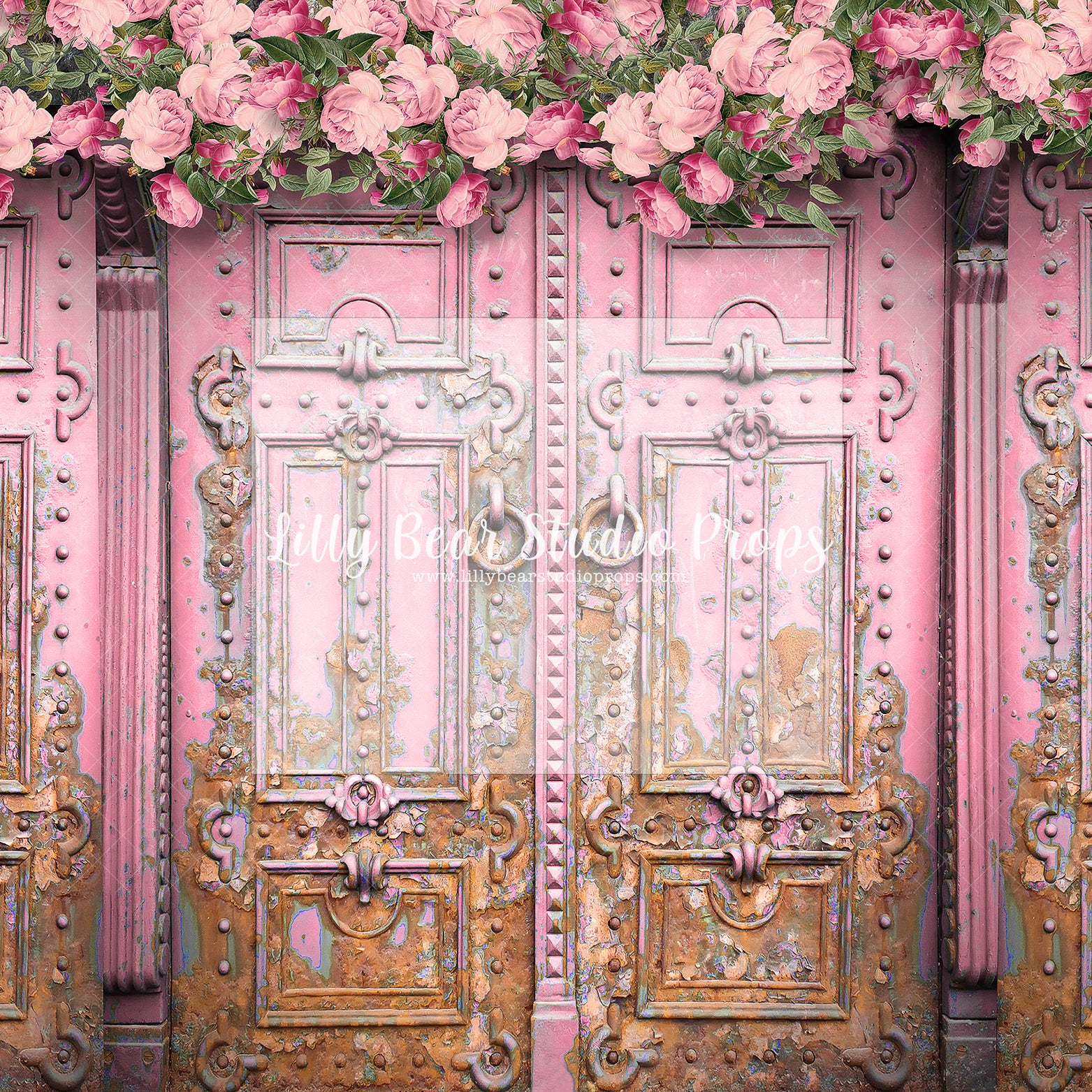 GATES OF SPRING - Lilly Bear Studio Props, arrow heart, arrows, balloons, clear balloons, cupids arrow, door, door wall, doors, doorway, FABRICS, girl, girl balloons, gold balloons, heart, hearts and arrows, love balloon, pink clouds, pink doors, valentine, valentine bed, valentine doors, valentine letter, valentine's card, valentines, valentines day