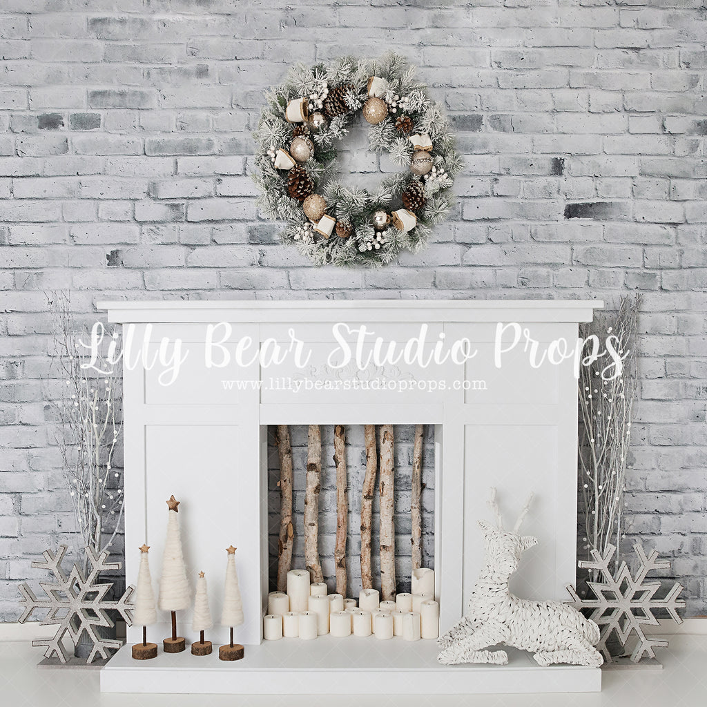 Just In Time For Christmas by Meagan Paige Photography sold by Lilly Bear Studio Props, christmas - grey brick - grey h