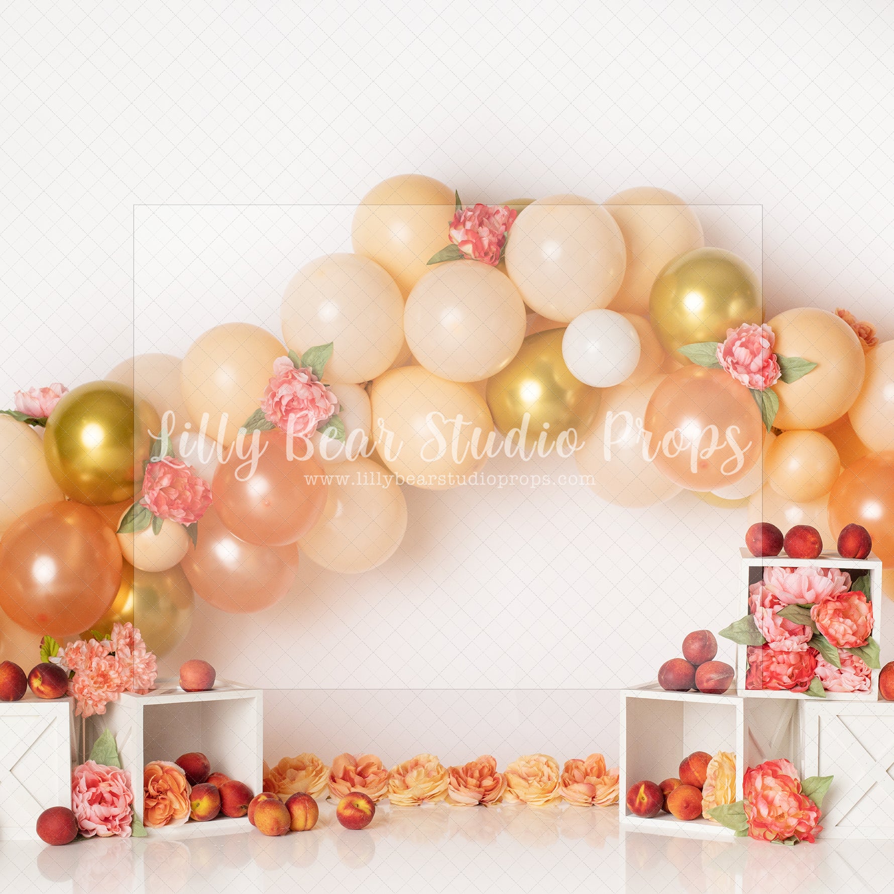 Just Peachy - Lilly Bear Studio Props, one little peach, one sweet peach, peach, peach balloons, peach flower, peach flowers, peaches, peaches & cream, peaches and cream, peachy, peachy keen, Sweet as a peach, sweet little peach, sweet peaches
