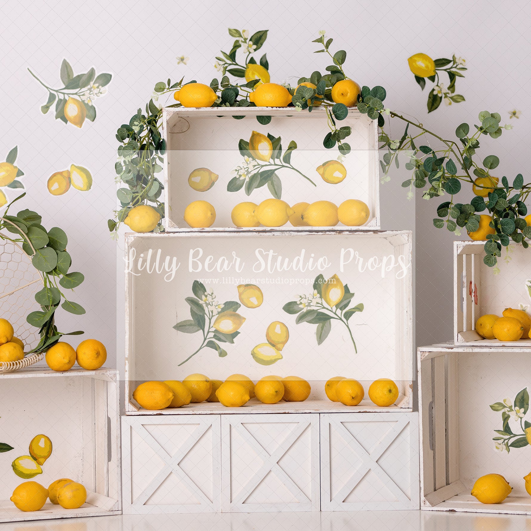Lemon Vines - Lilly Bear Studio Props, birthday, cake smash, lemon, lemon aid, lemon field, lemon tree, lemonade, lemonade booth, lemonade stand, lemonaid stand, lemonaide, lemondae, lemons, pink lemon, pink lemonade, pink lemonaid, smash, smash birthday, yellow lemonade
