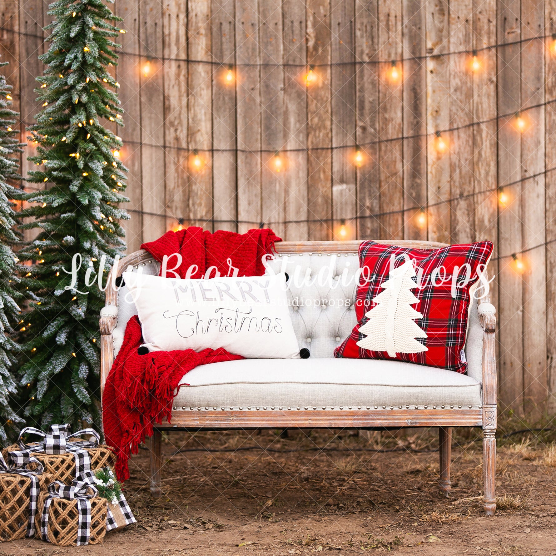 Merry Christmas Couch - Lilly Bear Studio Props, animals, autumn forest, dark forest, enchanted forest, Fabric, FABRICS, fall forest, forest, forest animals, forest entry, forest floor, forest friends, forest painting, fox, green forest, into the wild, lanterns, little wild one, misty forest, moon, moonlight, moonlight forest, night forest, nighttime, owl, pine forest, pine tree, pine tree forest, pine trees, raccoon, where the wild things are, wild, wild animal, wild one, wild things, woodland forest