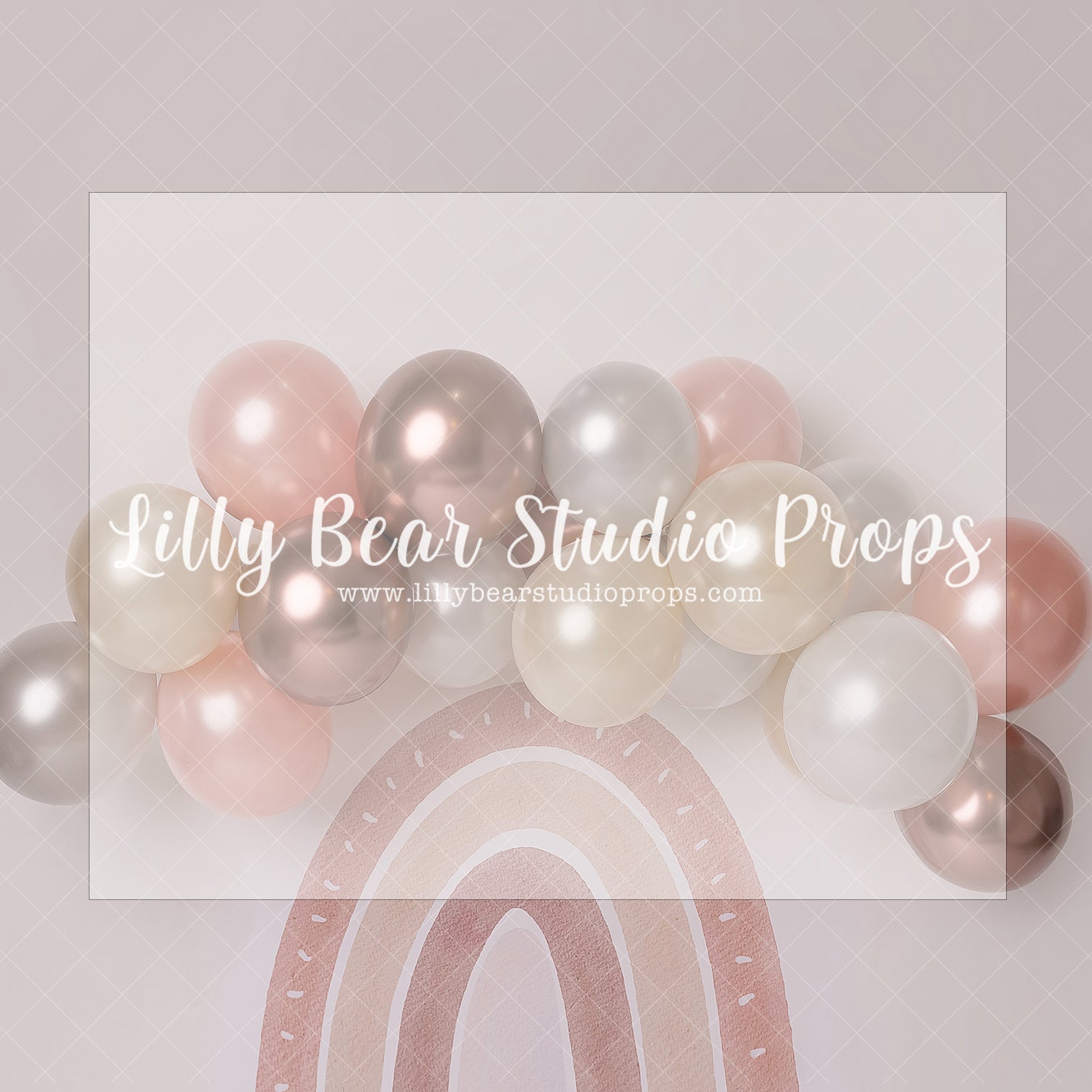 Metallic Scandi Balloon Rainbow - Lilly Bear Studio Props, anchor, arrows, balloon, balloon chic, balloon garland, balloons, boho chic, bow and arrow, cake smash, FABRICS, girl, metallic, metallic balloon, metallic balloons, mint, pastel, pink, pretty cake smash, scandinavian, Scandinavian rainbow, spring scandinavian