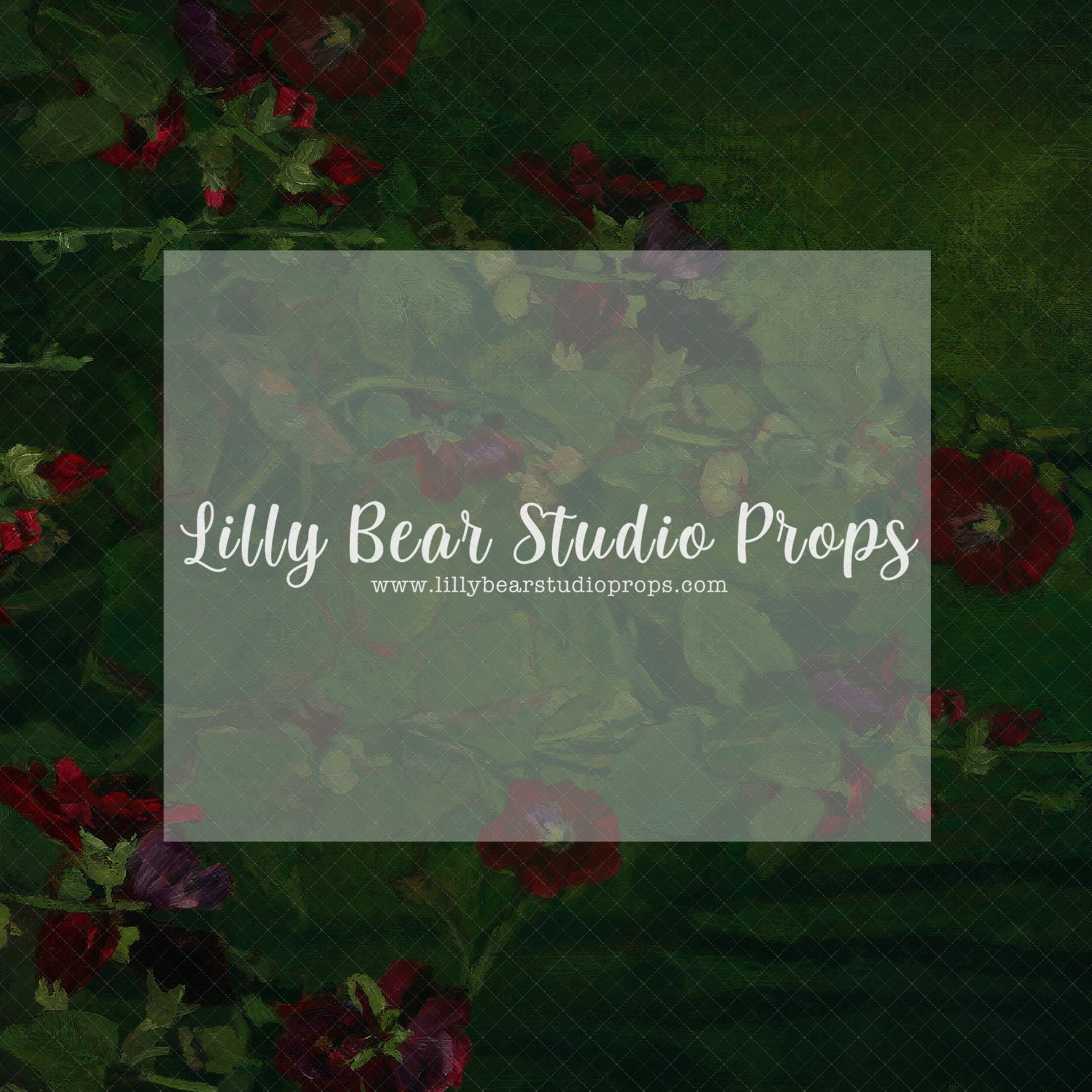 New Green Floral - Lilly Bear Studio Props, fine art, floral, girls, hand painted