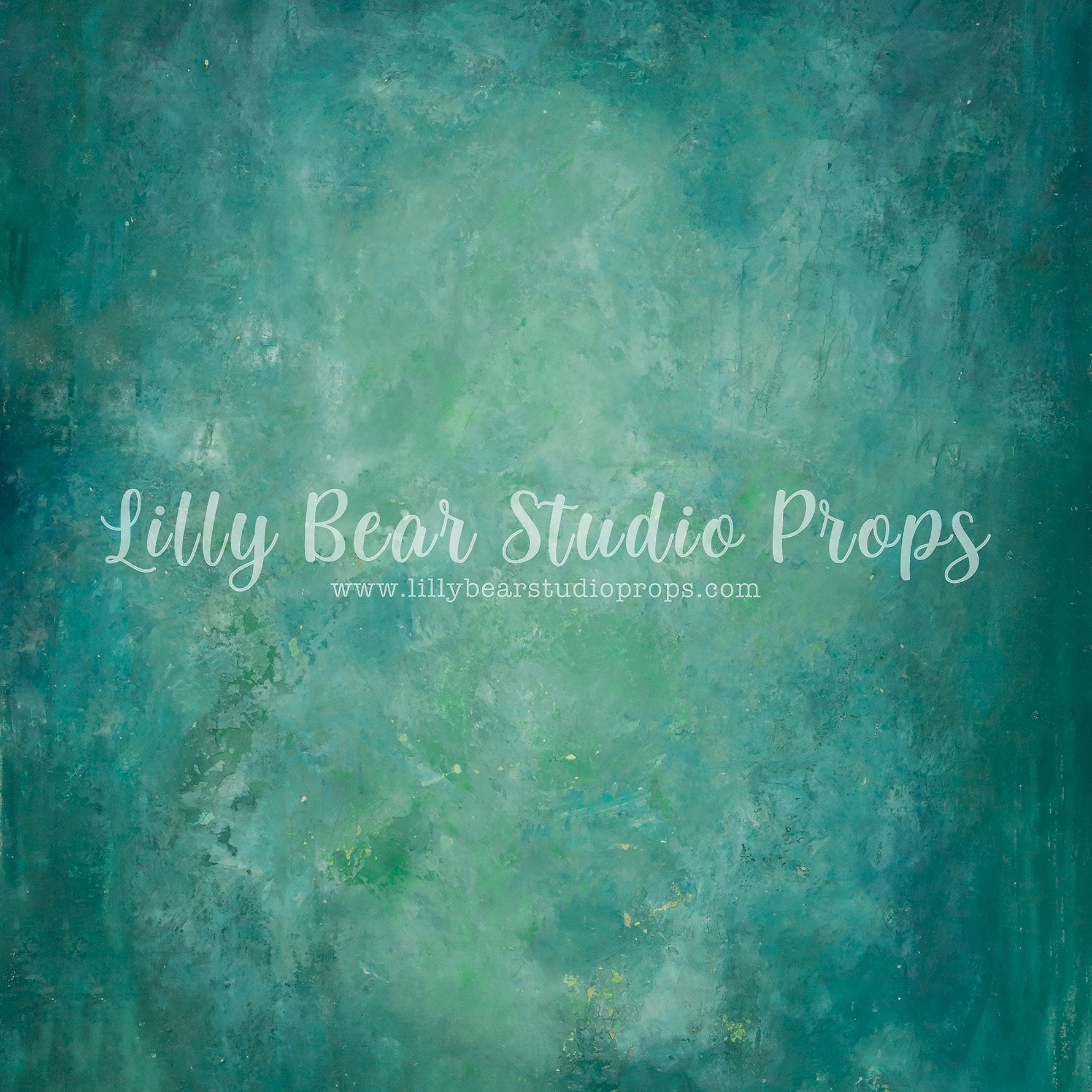Ocean Green by Blue Rooster Studio sold by Lilly Bear Studio Props, FABRICS - fine art - green - hand painted - ocean