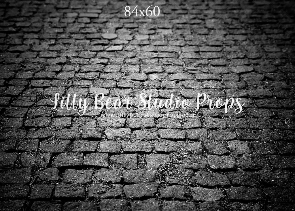 Onyx Cobblestone Floor by Lilly Bear Studio Props sold by Lilly Bear Studio Props, christmas - cobblestone - cobbleston