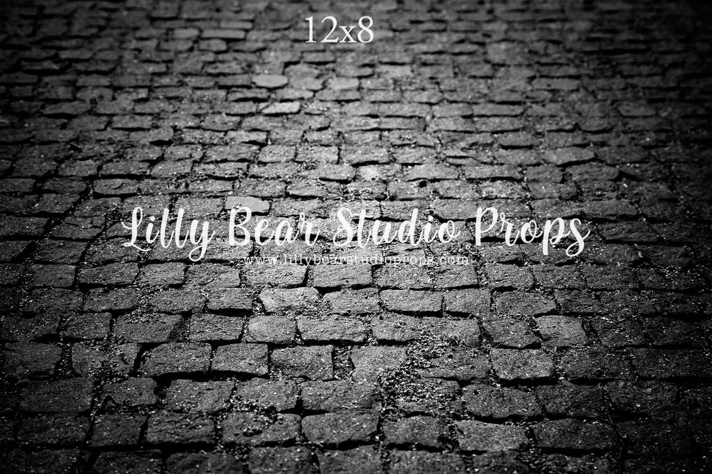 Onyx Cobblestone Floor by Lilly Bear Studio Props sold by Lilly Bear Studio Props, christmas - cobblestone - cobbleston