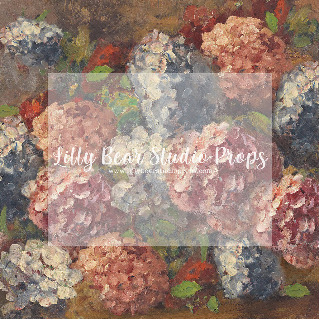 Painted Hydranga - Lilly Bear Studio Props, floral, painted floral, spring, spring flowers, spring hydranga