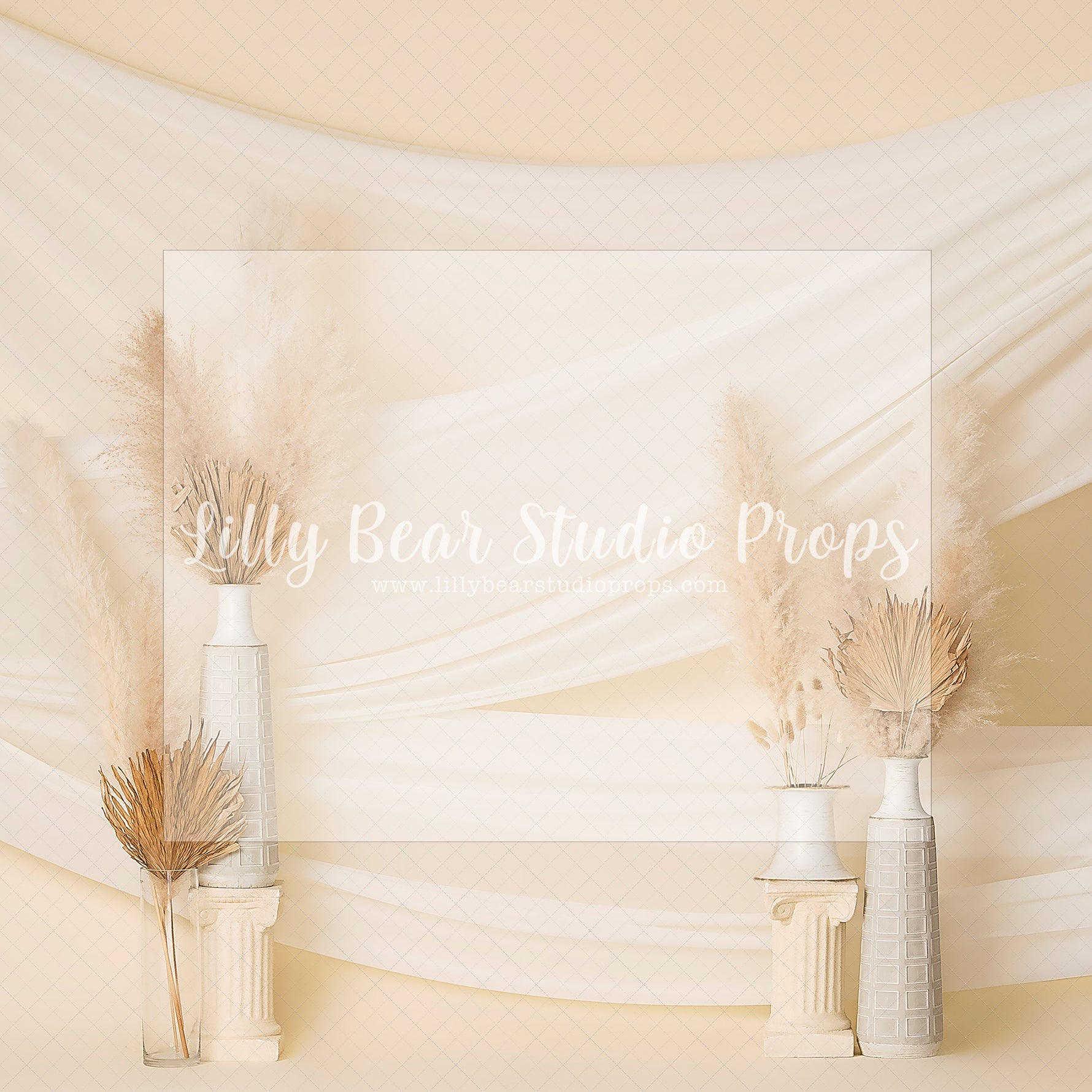 Pampa Boho Curtains by Sweet Little Blessings - Lilly Bear Studio Props, blush roses, blushing, boho, boho chic, boho prop, boho spring, FABRICS, floral, floral boho, floral doors, flower garden, girl, Pampas, pampas grass, paper flower wall, paper flowers, pastel pink flowers, pink flowers, pink rose, pink roses, white doors, windows