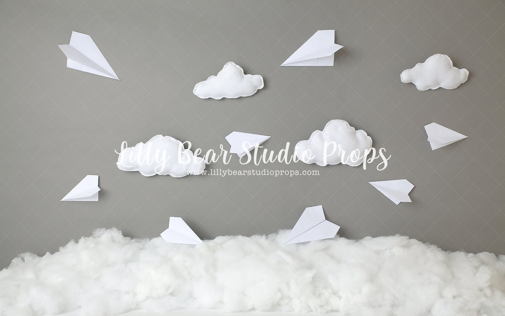 Paper Planes by Jessica Ruth Photography sold by Lilly Bear Studio Props, adventure - airplane - clouds - floating clou