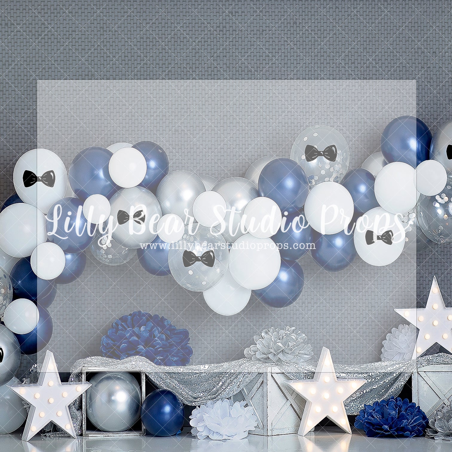 A Gentlemans Party - Lilly Bear Studio Props, baby boss, boss, boss baby, bow tie, grey and blue, mister, mister one, mr.heartbreaker, mr.onederful, navy blue, one-derful, silver, silver and blue, stars