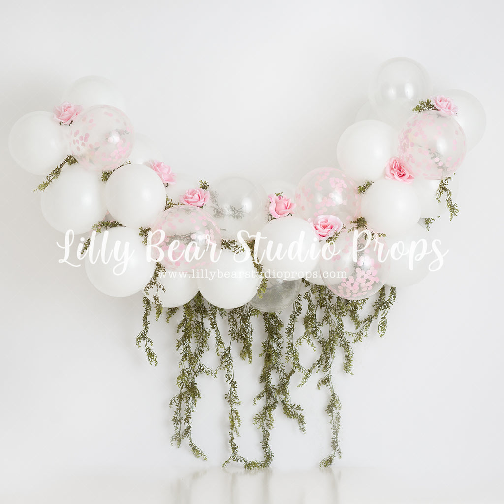Pink Boho Garland by Anything Goes Photography sold by Lilly Bear Studio Props, balloon garland - balloons - boho arch
