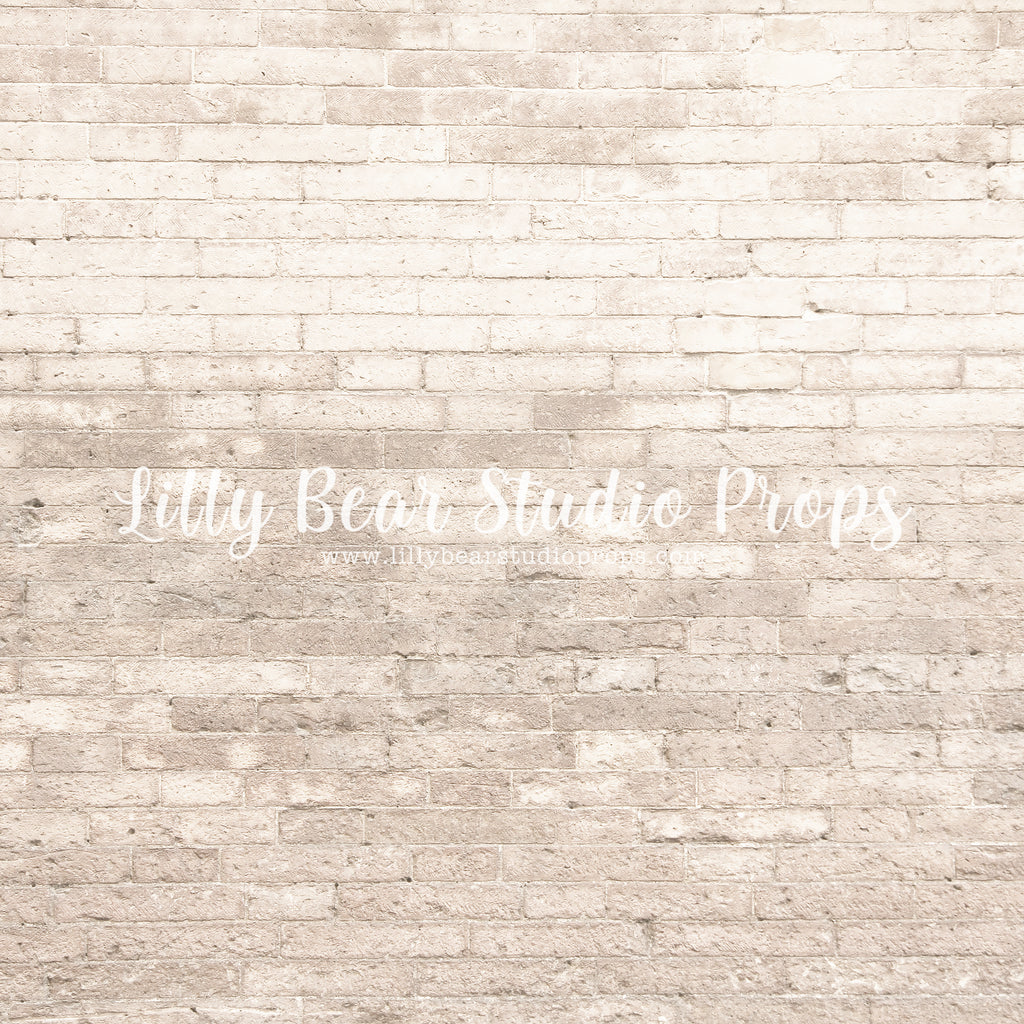 Portland Brick by Lilly Bear Studio Props sold by Lilly Bear Studio Props, backdrop - brick - Brick Wall - cream - crea