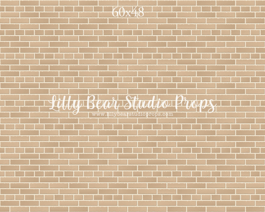 School Brick Neoprene - Lilly Bear Studio Props, brick, Brick Wall, cream brick, fabric, FABRICS, LB Pro, light brick, poly, pro floor, pro floordrop, school brick, small brick, vinyl
