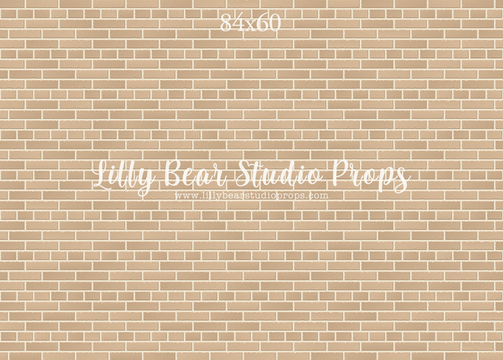 School Brick Neoprene - Lilly Bear Studio Props, brick, Brick Wall, cream brick, fabric, FABRICS, LB Pro, light brick, poly, pro floor, pro floordrop, school brick, small brick, vinyl