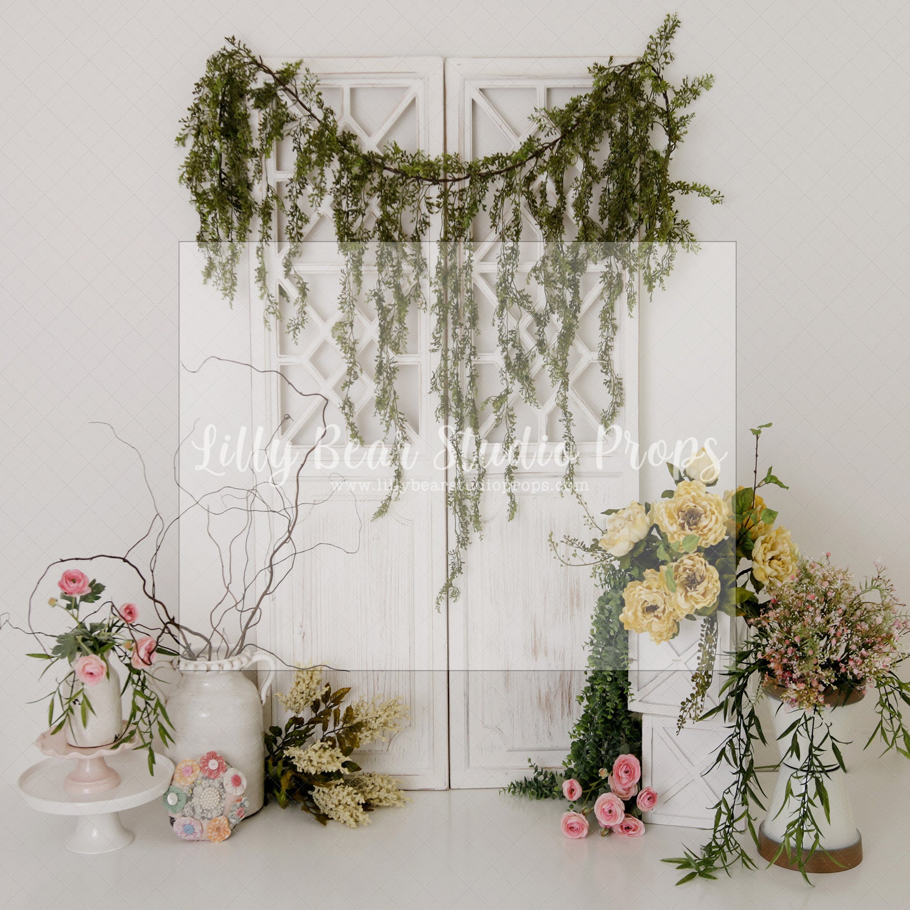 Springtime Spanish Moss - Lilly Bear Studio Props, boho spring, FABRICS, flower barn doors, flower garden, flower ladder, flower stand, fresh flowers, garden, spanish moss, spring, spring garden, spring mini, spring time, springtime, sprintime, tulips, watering can
