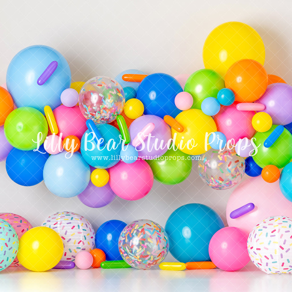 Sprinkles - Lilly Bear Studio Props, cupcakes, fabric, girls, poly, rainbow garland, rainbow sprinkles, sprinkle, sprinkle balloon garland, sprinkle donuts, sprinkles, sweet one