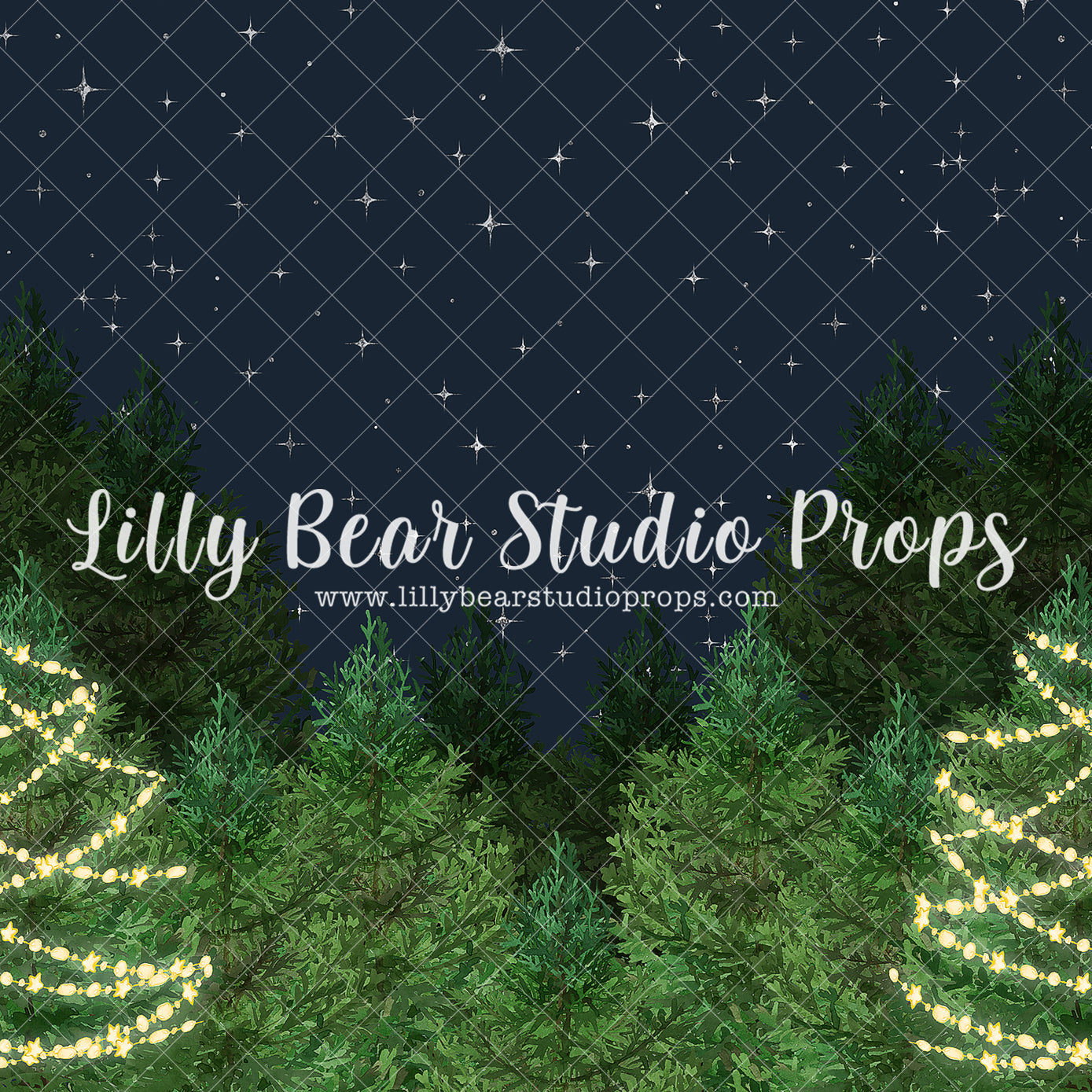 Starry Night Trees - Lilly Bear Studio Props, astronaut, galaxy space, moon, space